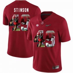 Custom Alabama Crimson Tide #49 Ed Stinson red fashion college football jersey