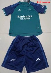 2023-2024 Arsenal club green kid soccer jersey second away -GD