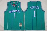 Charlotte Hornets #1 Tyrone Bogues green Soul Swingman Road Jersey