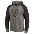 Men's Vegas Golden Knights Fanatics Branded Heathered Gray Team Logo Pullover Hoodie