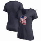 Arizona Cardinals NFL Pro Line by Fanatics Branded Women's Banner State V-Neck T-Shirt â€“ Navy