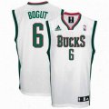 Milwautee Bucks BOGUT 6# white jerseys