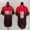 Nike Philadelphia Phillies #10 J.T. Realmuto red majestic baseball jersey city version 05