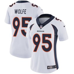 Women Nike Denver Broncos #95 Derek Wolfe white Color Rush Limited Jersey