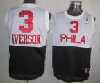 Philadelphia 76ers #3 Allen Iverson white black Jersey