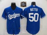 Nike Los Angeles Dodgers Mookie Betts blue majestic baseball Jersey 2020 World Series