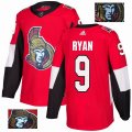 Custom Adidas Ottawa Senators #9 Ryan Red hockey jersey