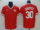 Nike Cincinnati Reds #30 Ken Griffey Jr Red throwback MLB baseball Jerseys