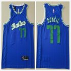 Dallas Mavericks #77 Luca Doncic blue nike nba jerseys city version-TY