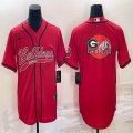 Nike Bulldog blank red NCAA and baseball jerseys Joint name-BD