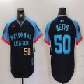 National League Dodgers #50 Mookie Betts Nike Navy 2024 MLB All-Star Game Limited Player Jersey 05