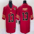 Nike San Francisco 49ers #13 Brock Purdy red Color Rush Limited Jersey with 75 th patch