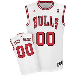 Chicago Bulls Custom white adidas jersey for sale