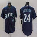 Nike Seattle Mariners #24 Seattle Mariners Ken Griffey Jr. dark blue majestic mlb jersey