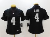 Women Nike Oakland Raiders #4 Derek Carr black Color Rush Limited Jersey