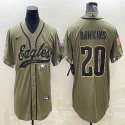 Nike Philadelphia Eagles #20 Brian Dawkins Salute To Service Limited Jersey Joint name-BD