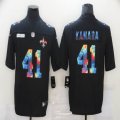 Nike New Orleans Saints #41 Alvin Kamara black Color Rush Limited Jersey Rainbow version-BD