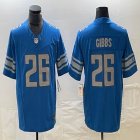 Detroit Lions #26 Jahmyr Gibbs blue Nike Vapor F.U.S.E. Limited Jersey 03