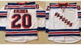 2014 New York Rangers #20 Chris Kreider white NHL Jerseys