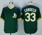 Oakland Athletics #33 Jose Canseco throwback Green baseball jersey