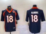 Nike Denver Broncos 18 Peyton Manning Blue Color Rush Limited Jersey 01