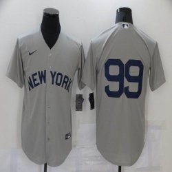 Nike New York Yankees #99 Aaron Judge gray majestic baseball Jersey-BD