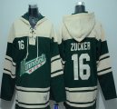 Minnesota Wild Jason Zucker #16 green NHL hooded sweatshirt