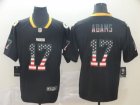 Nike Green Bay Packers #17 Davante Adams black usa flag Color Rush Limited Jersey