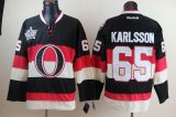 Reebok Ottawa Senators 65 KARLSSON black all star nhl Jerseys