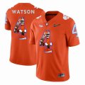 Custom Clemson Tigers #4 DeShaun Watson orange fashion college football jersey