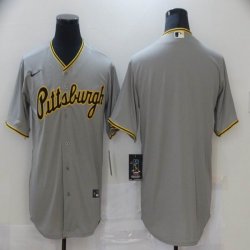 Nike Pittsburgh Pirates blank gray majestic mlb Jerseys-BD