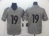 Pittsburgh Steelers #19 Smith-Schuster Hemp grey nike Color Rush Limited Jersey