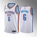 Oklahoma City Thunder #6 Jaylin Williams white nba jerseys Hot press font