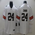 Nike Cleveland Browns #24 Nick Chubb white Color Rush Limited Jerseys-BD