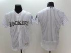 2016 Colorado Rockies blank white Flexbase Authentic Collection Jersey