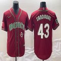 2023 World Cup Mexico #43 Patrick Sandoval red majestic baseball jerseys 09