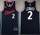 Nike Los Angeles Clippers #2 Kawhi Leonarad dark blue nba basketball jerseys