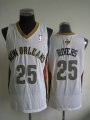 new orleans pelicans RIVERS 25# white NBA jersey