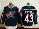 Columbus Blue Jackets #43 Hartnell dark blue ice hockey jersey