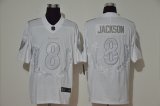 Baltimore Ravens #8 Lamar Jackson white fashion Color Rush Limited Jersey -WL