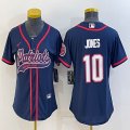 Women Nike New England Patriots #10 Jonathan Jones blue baseball jerseys Joint name-BD