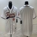 Nike Detroit Tigers blank white Majestic baseball jerseys Joint name-BD 01