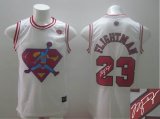 nba Jordan #23 FLIGHTMAN white signature ncaa nba jerseys