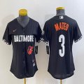 Women Nike Baltimore Orioles #3 Jorge Mateo black majestic baseball jersey city version-BD