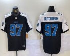 Nike Detroit Lions #97 Aidan Hutchinson white black Vapor F.U.S.E. Limited Jersey -BD 01