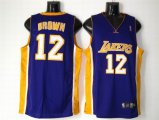 NBA-Los Angeles Lakers #12 Brown purple jerseys