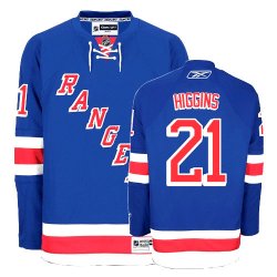 New York Rangers #21 Christopher Higgins Blue Jersey