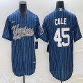 Nike New York Yankees #45 Gerrit Cole blue majestic baseball Jersey Joint name