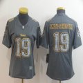 Women Pittsburgh Steelers #19 Smith-Schuster nike gray fashion Color Rush Limited Jersey