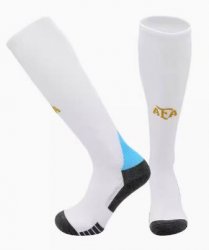 2024 Argentina team white kid soccer socks home